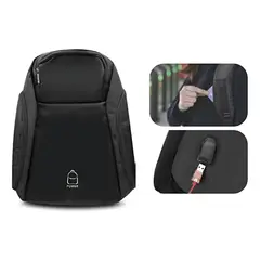 PUNTO STORE - Mochila Antirrobo Impermeable Usb Negro - PS