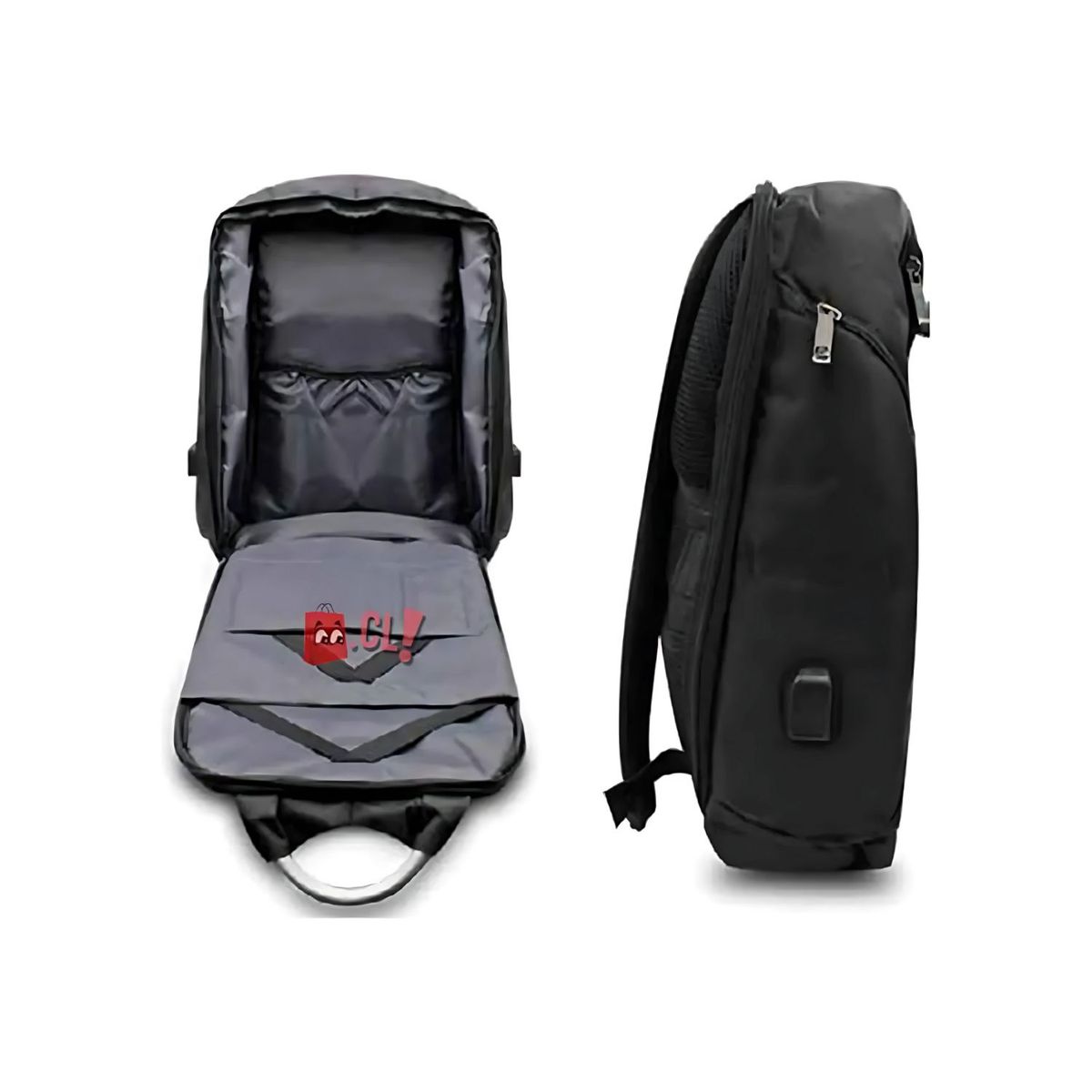 PUNTO STORE - Mochila Antirrobo Impermeable Usb Negro - PS