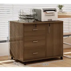 GENERICO - Cajonera Oficina Archivador Gabinete Con Llave Y Ruedas