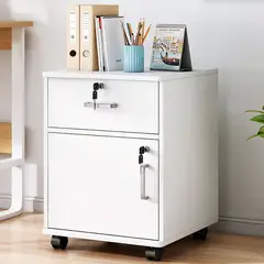 GENERICO - Cajonera Oficina Con Llaves Y Ruedas Escritorio Madera
