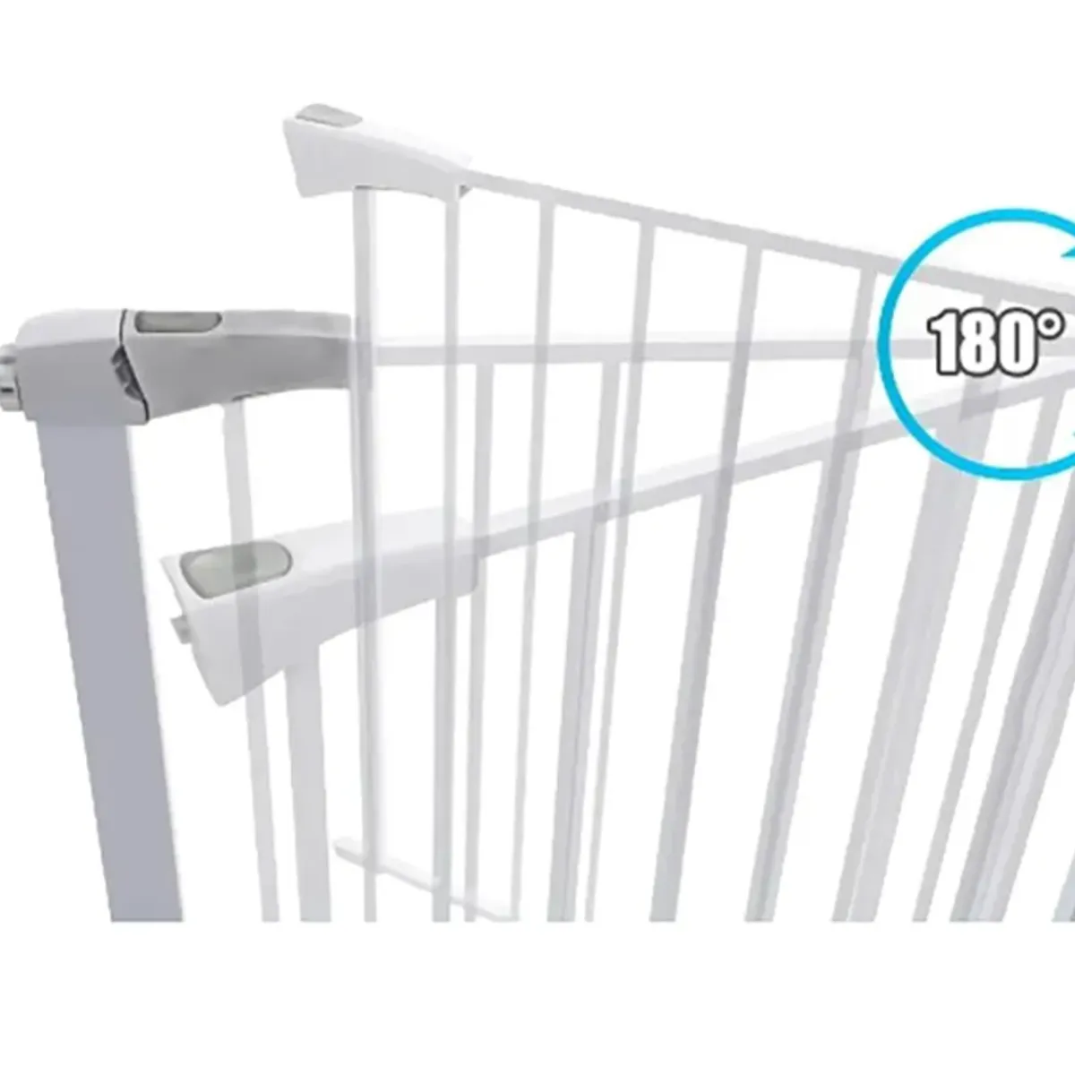 GENERICO - Reja Seguridad Escalera Puerta Ajustable Para Bebe Blancoge