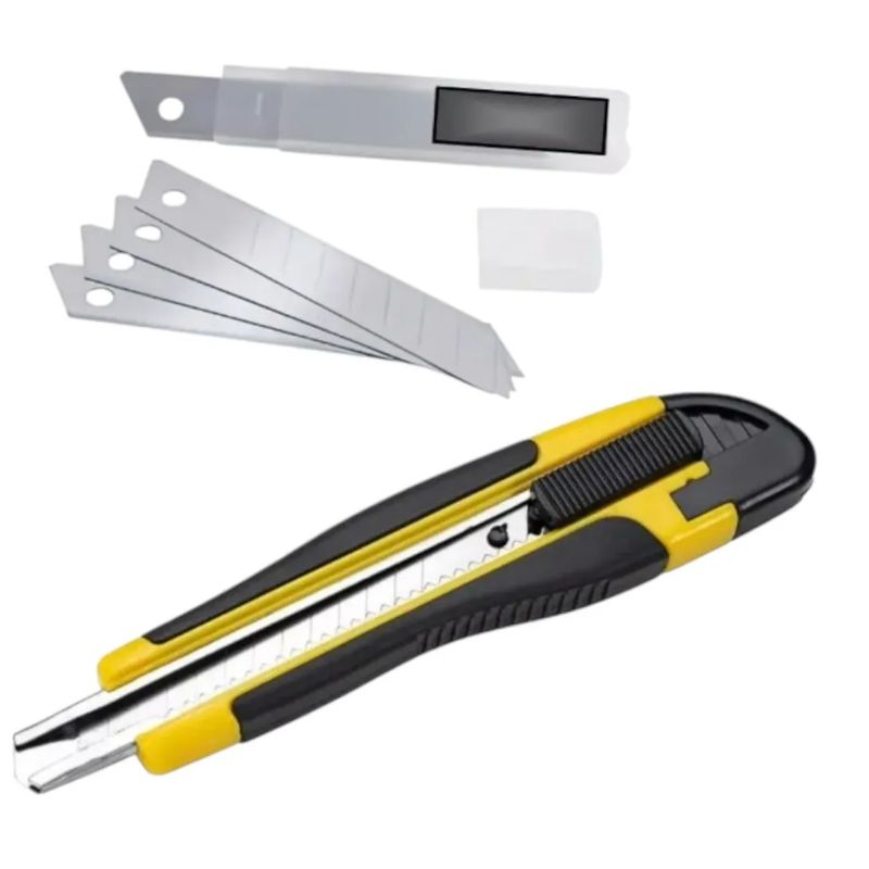 GENERICO - Corta Carton Cartonero Cuchillo + Repuesto 18 Mm
