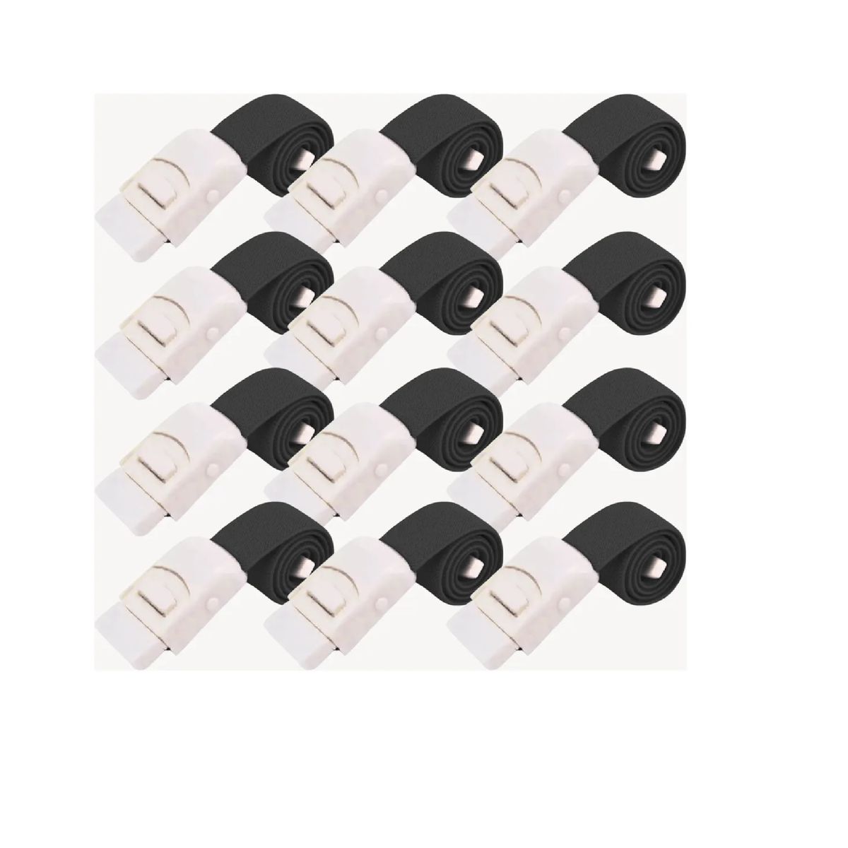 GENERICO - Torniquete Ligadura Elastico Hebilla Medicas Negro 12 Unids