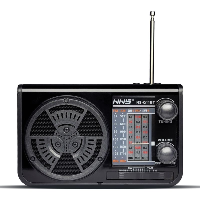 GENERICO - Radio Portátil Recargable Solar Bluetooth Q11bt 8 Bandas