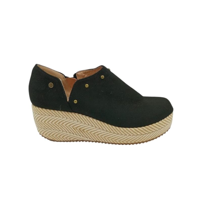 HERIEL - Zapato Panchita Negro Plataforma