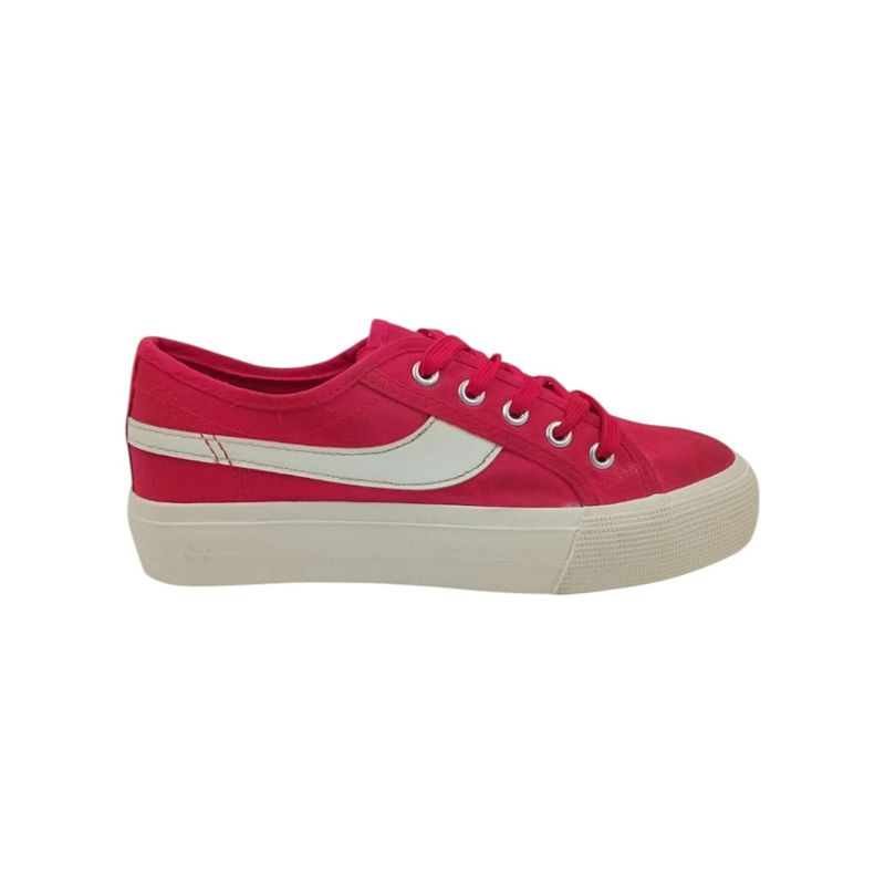 HERIEL - Zapatilla Roja Plataforma Mujer