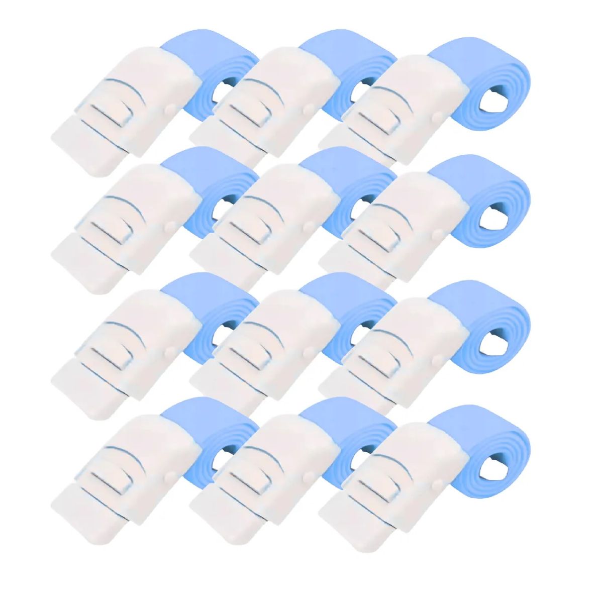 GENERICO - Torniquete Ligadura Elastico Hebilla Medicas Celeste 12 Unid