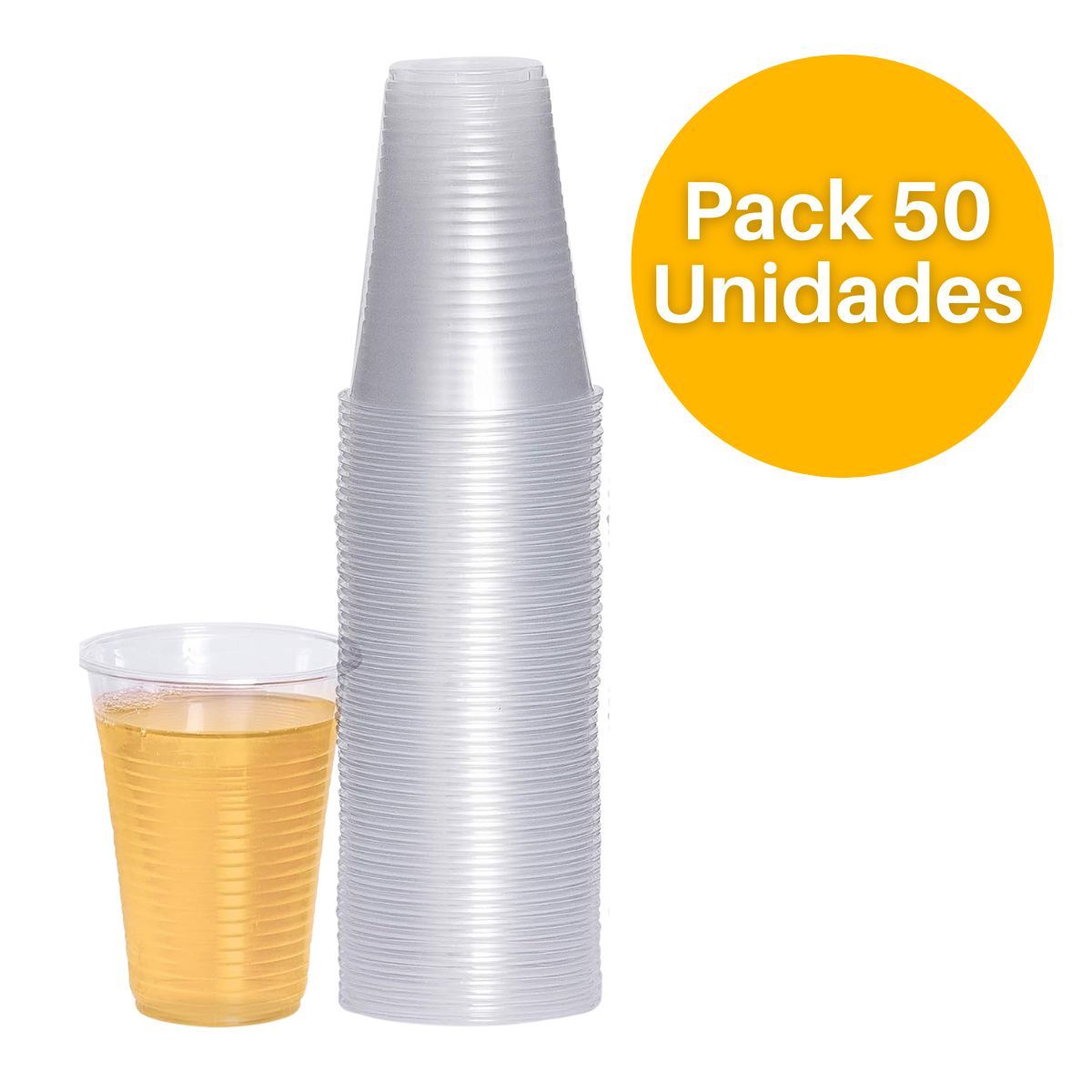 GENERICO - Vasos Plásticos Desechables 7oz 200cc 50 Und Tuc pack