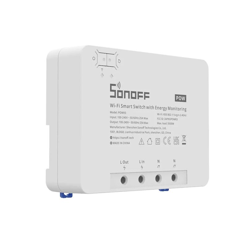 SONOFF - Interruptor Wifi de Alta Potencia Sonoff POWR3 de 25A