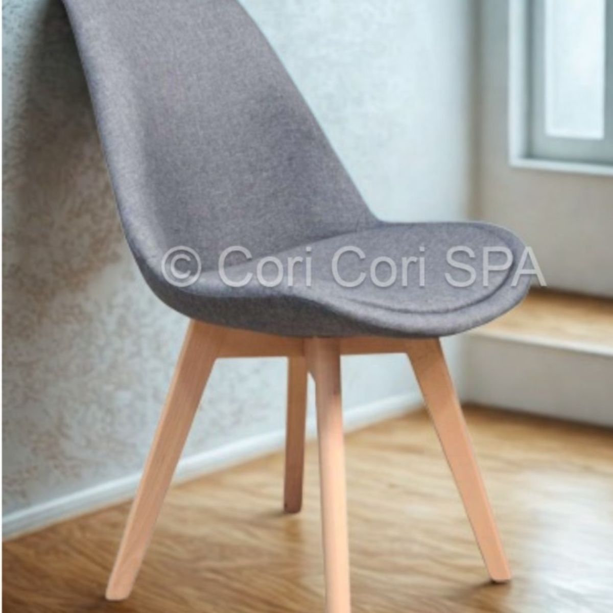 CORI CORI - Silla Tulip Lino Gris