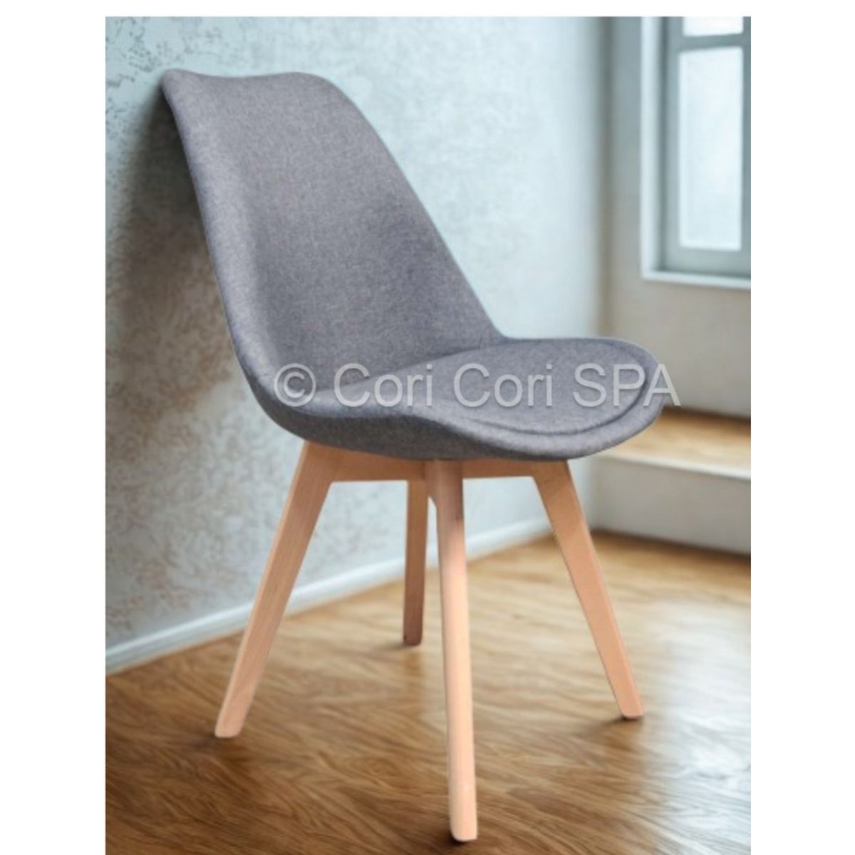 CORI CORI - Silla Tulip Lino Gris