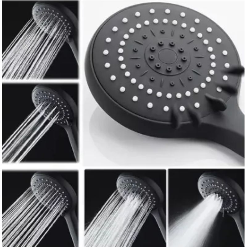 GENERICO - Set Ducha De Mano + Manguera + Soporte Para Baño Color Negro