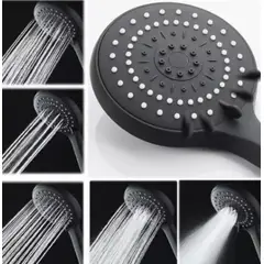 GENERICO - Set Ducha De Mano + Manguera + Soporte Para Baño Color Negro