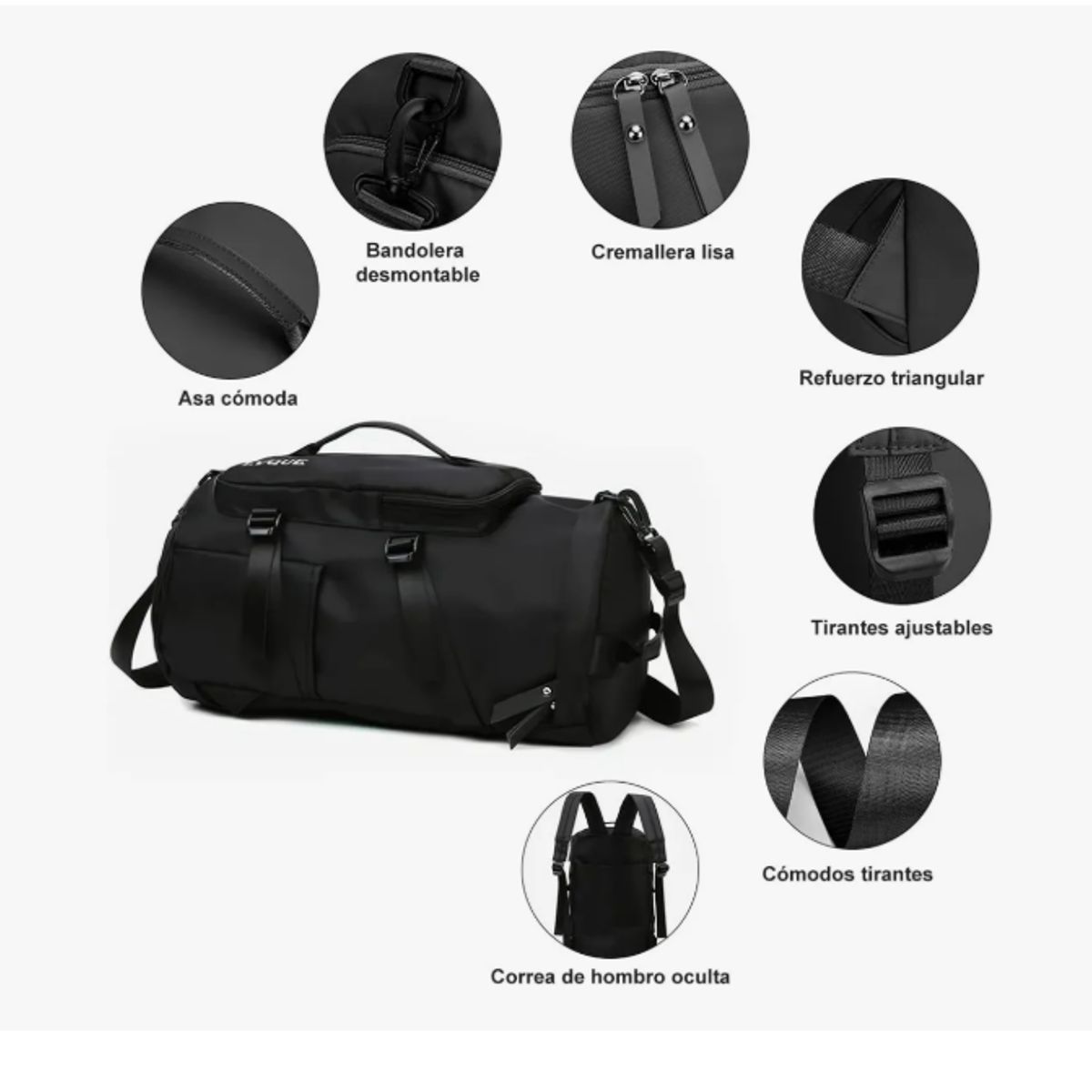 GENERICO - Bolso De Viaje Impermeable Mochila Multiusos Hombro Gimnasio