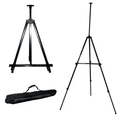 GENERICO - Atril Plegable de Aluminio Negro 170cm/Estuche Transportador