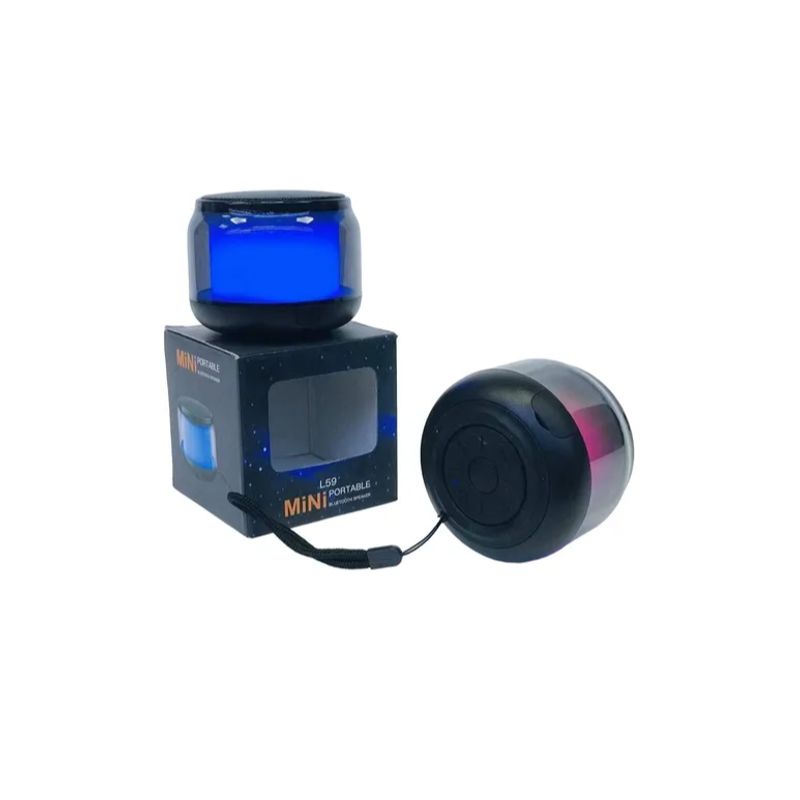 GENERICO - Mini Parlante Bluetooth Portátil Recargable Rgb L59 Color Negro