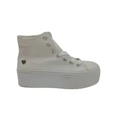 HERIEL - Zapatilla Blanca Caña Mujer