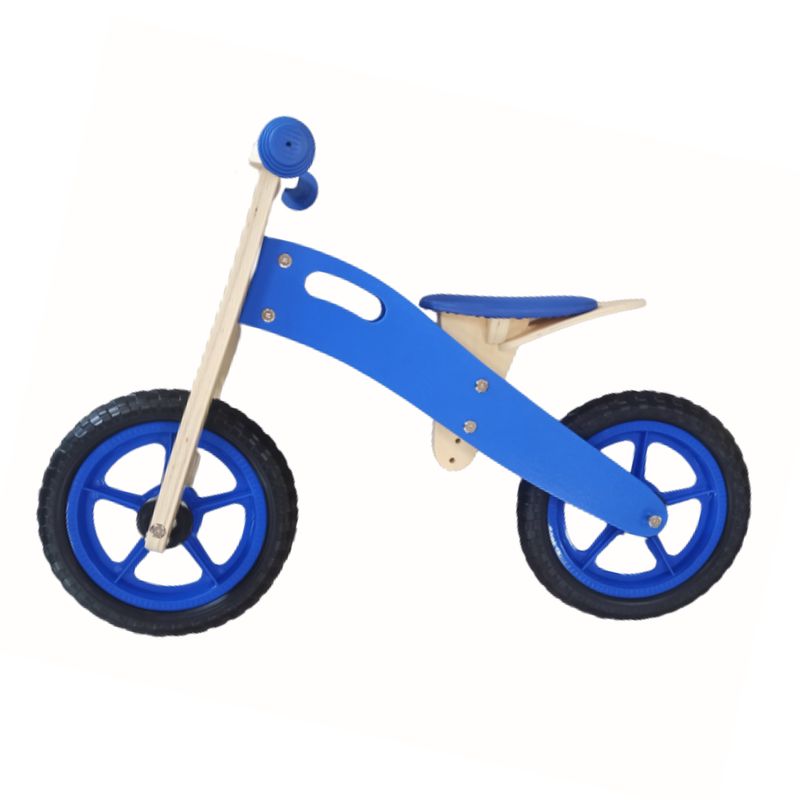 SOHOGAR - Bicicleta de equilibrio aprendizaje de madera azul