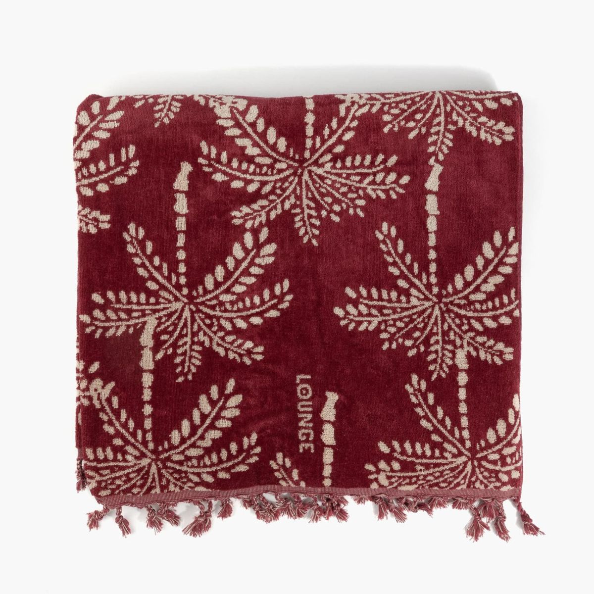 LOUNGE - Toalla Mujer Algodón Paradiso Burdeo 100 x 180 cm