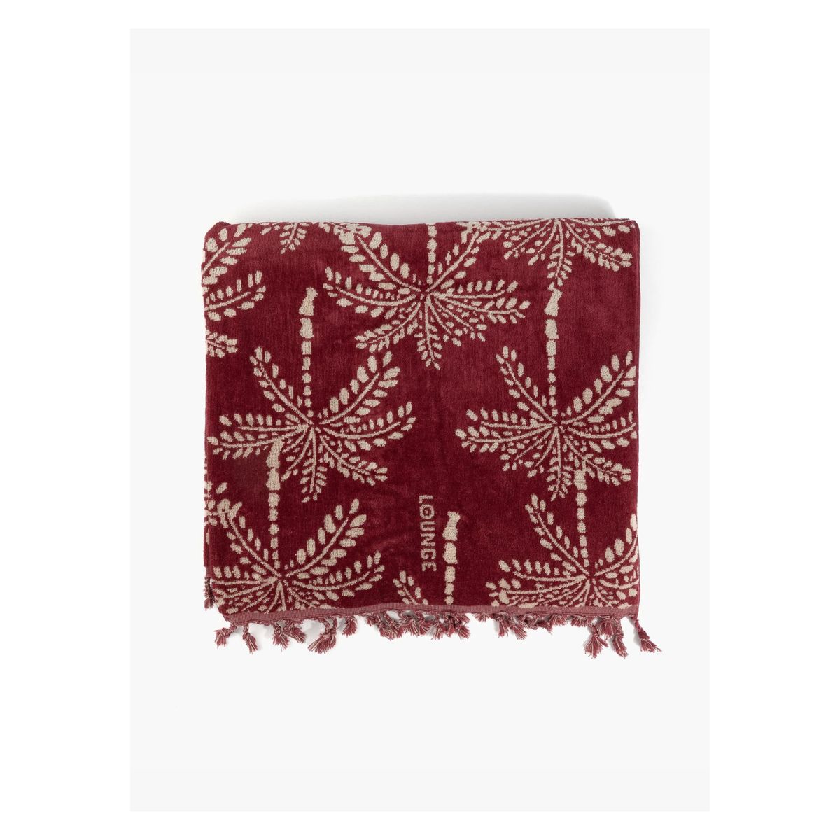 LOUNGE - Toalla Mujer Algodón Paradiso Burdeo 100 x 180 cm