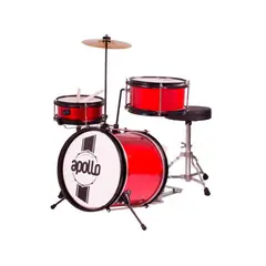 APOLLO - Bateria Para Niño 3 Piezas Color Rojo EBN 3R