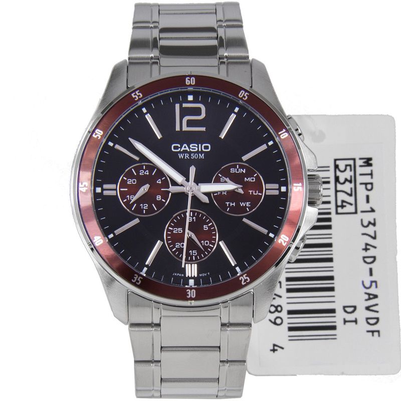 CASIO - RELOJ CASIO MTP1374D-5A HOMBRE ANALOGO METAL