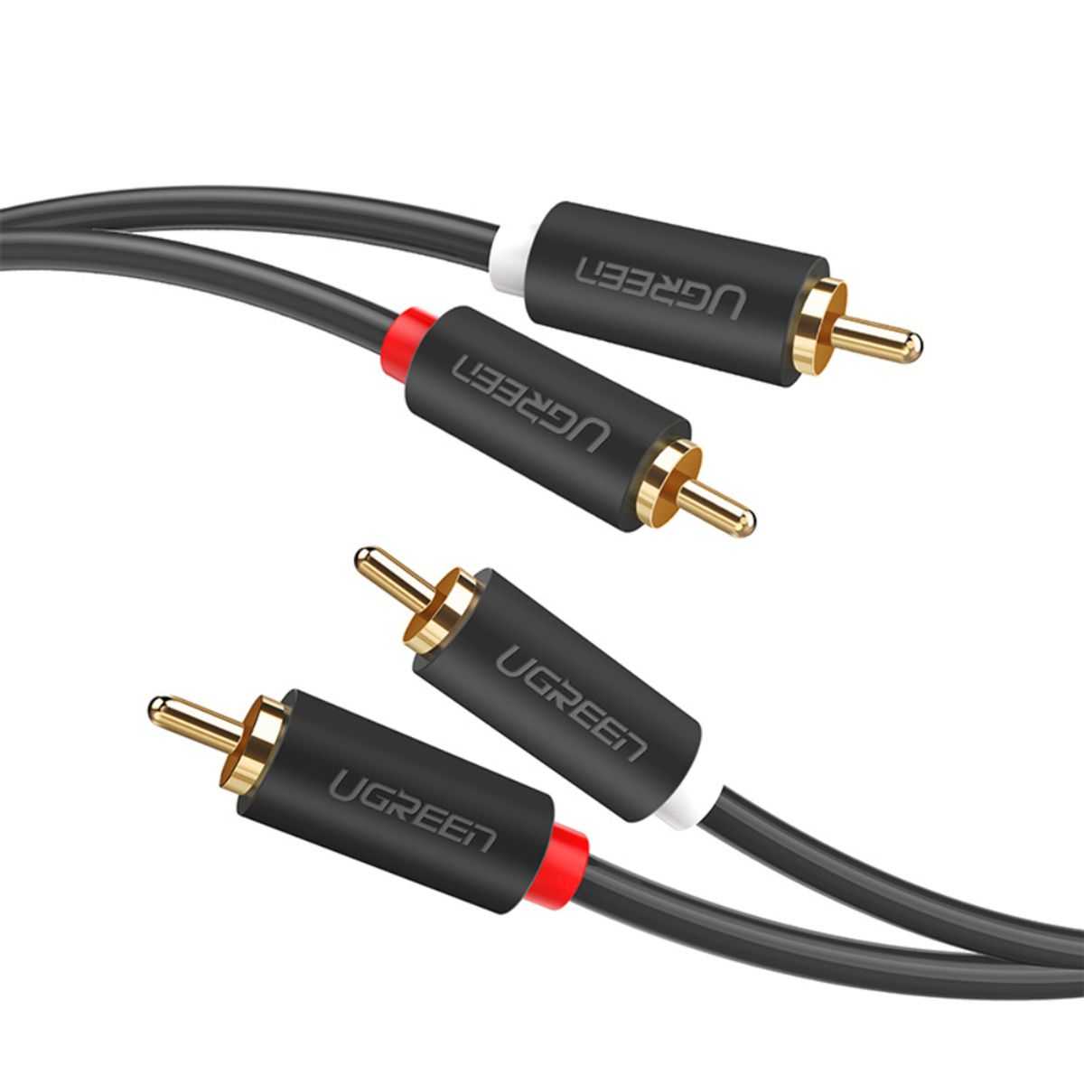 UGREEN - Cable Audio 2RCA M2RCA M 5M Negro Ugreen AV104