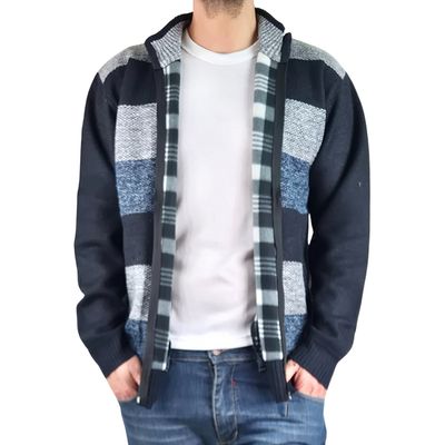 Imagen 2 del producto Chaleco Sweater Hombre Frisado Cuello Alto Cierre Completo 2115