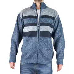 MPROPIA - Chaleco Sweater Frisado Hombre Cuello Alto Cierre 2113
