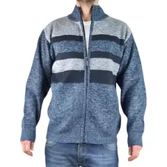 MPROPIA - Chaleco Sweater Frisado Hombre Cuello Alto Cierre 2113