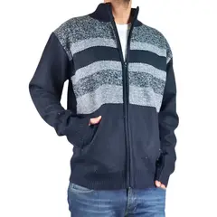 MPROPIA - Chaleco Sweater Frisado Hombre Cuello Alto Cierre 2113