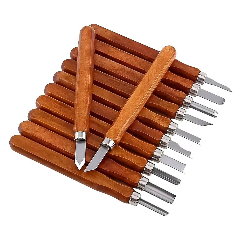 GENERICO - Gubias para Tallado Renart Set 12 pcs. con Caja Plástica
