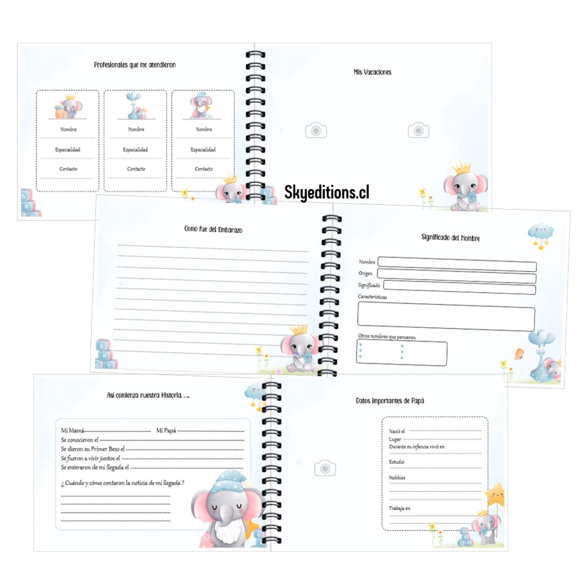 GENERICO - Libro De Recuerdos De 0 A 10 Años - Elefantito