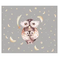 ISA SOLER - Alfombra Vinílica 140 X 160 Buho Gris