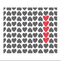 ISA SOLER - Alfombra Vinílica 140 X 160 Corazones Rojos