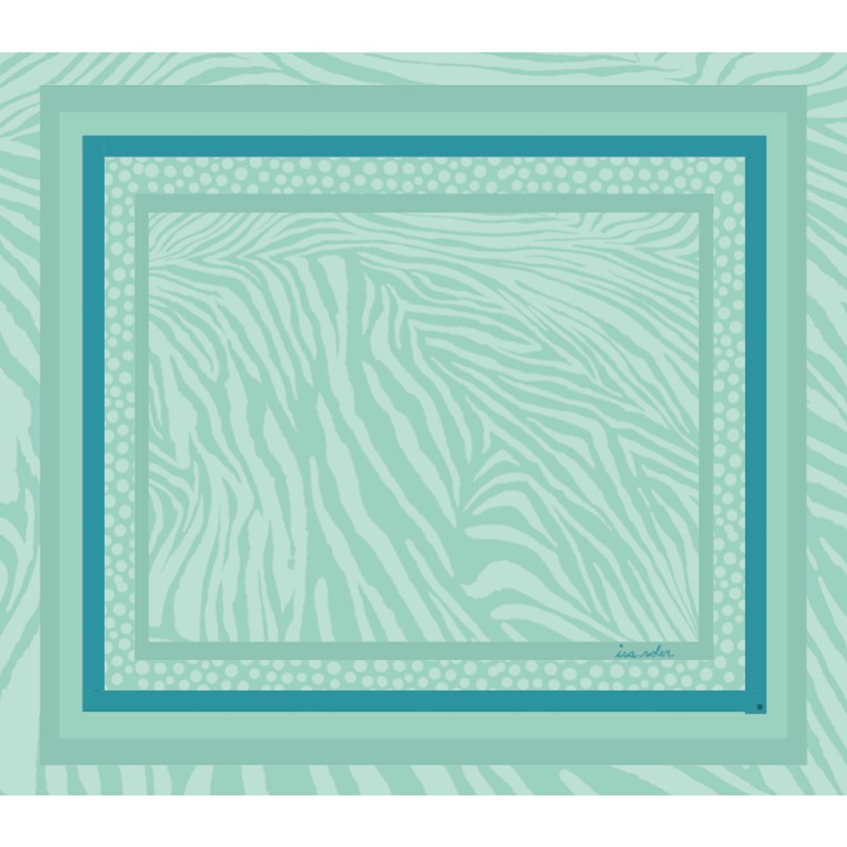 ISA SOLER - Alfombra Vinílica 140 X 160 Selva Menta