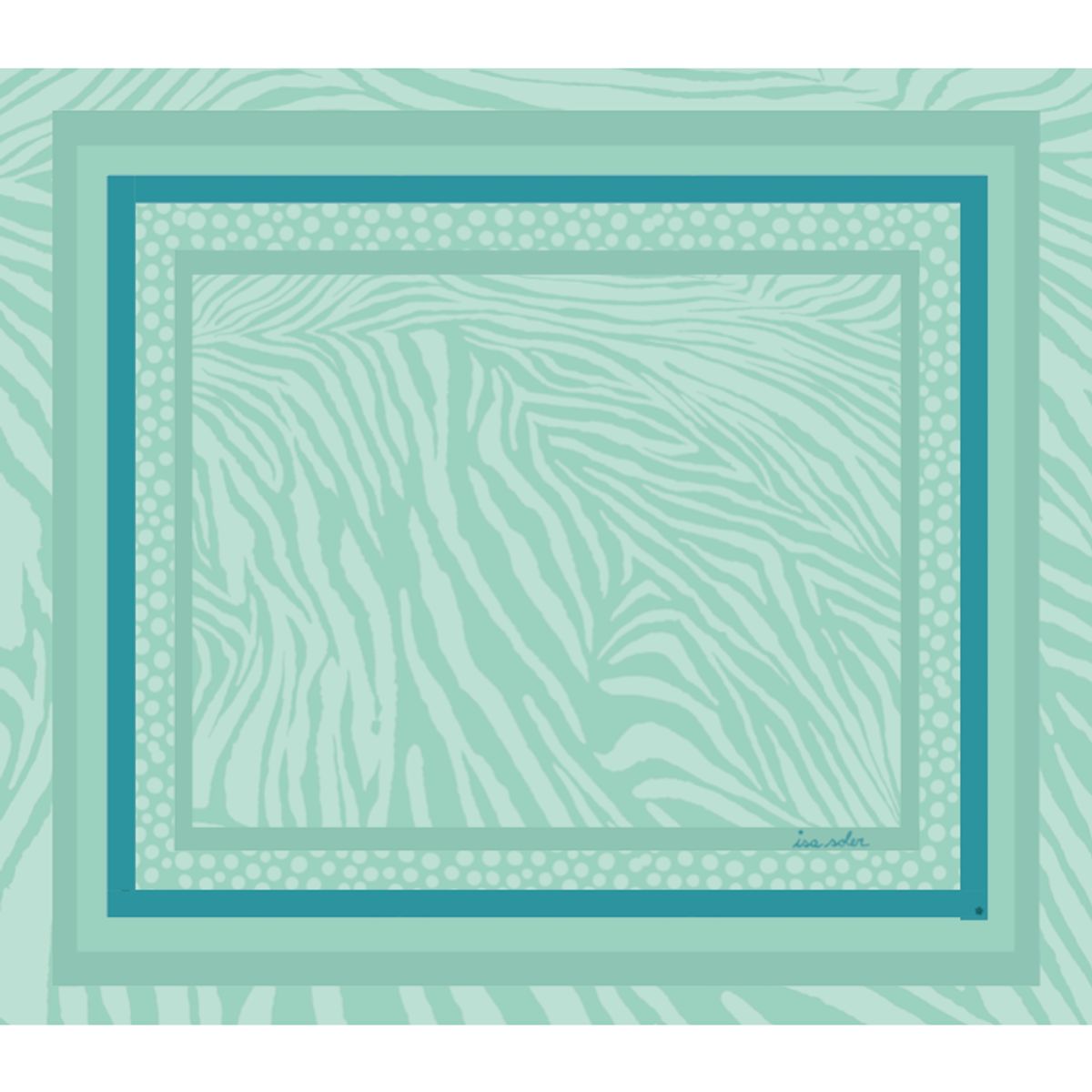 ISA SOLER - Alfombra Vinílica 140 X 160 Selva Menta