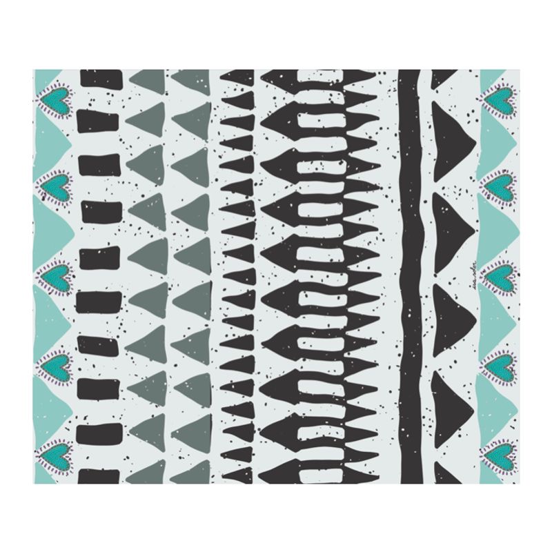 ISA SOLER - Alfombra Vinílica 140 X 160 Triángulos Menta