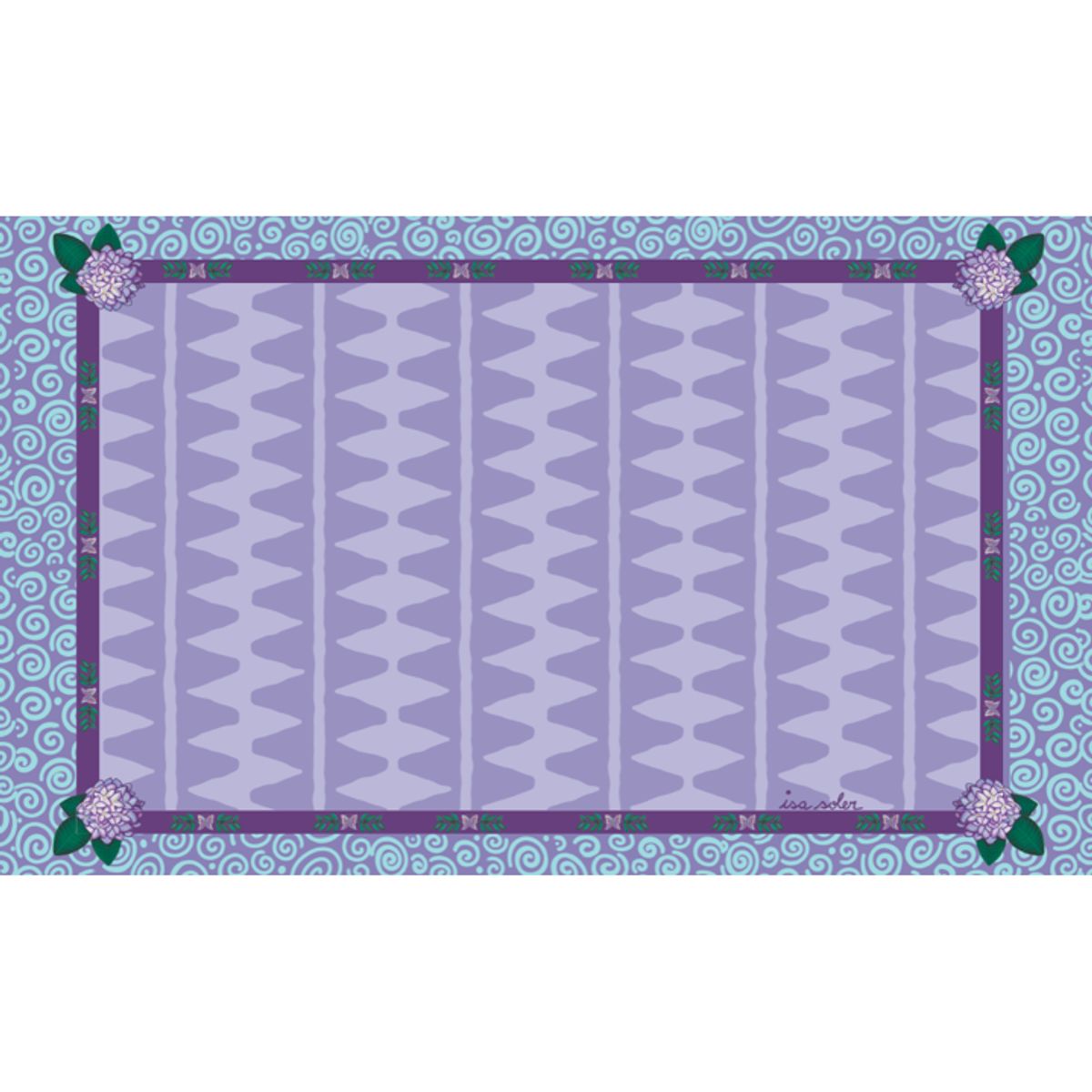 ISA SOLER - Alfombra Vinílica 140 X 220 Hortensias