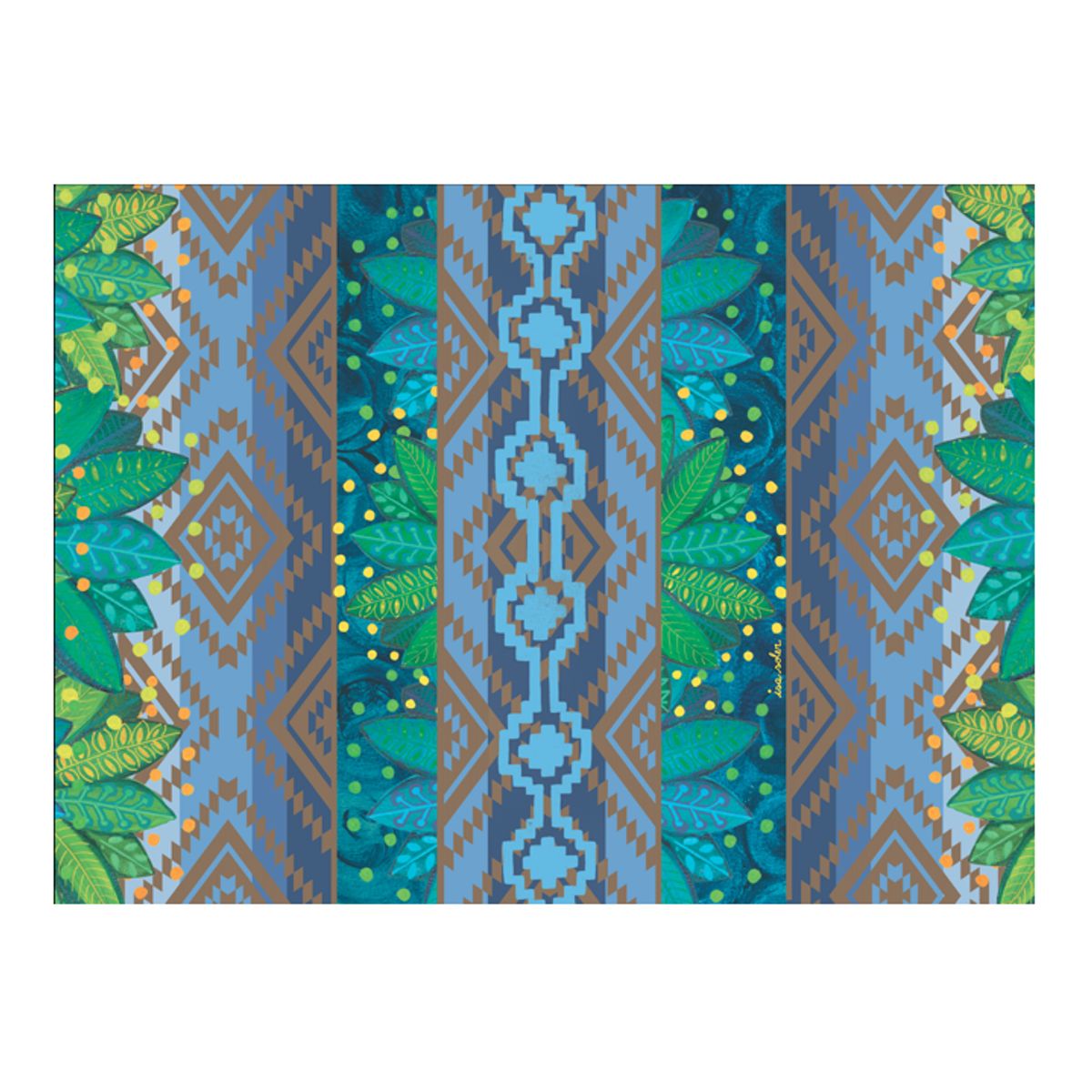 ISA SOLER - Alfombra Vinílica 50 X 70 Araucanía Celeste