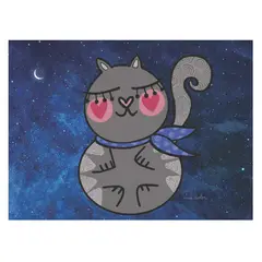 ISA SOLER - Alfombra Vinílica 50 X 70 Cat Cielo