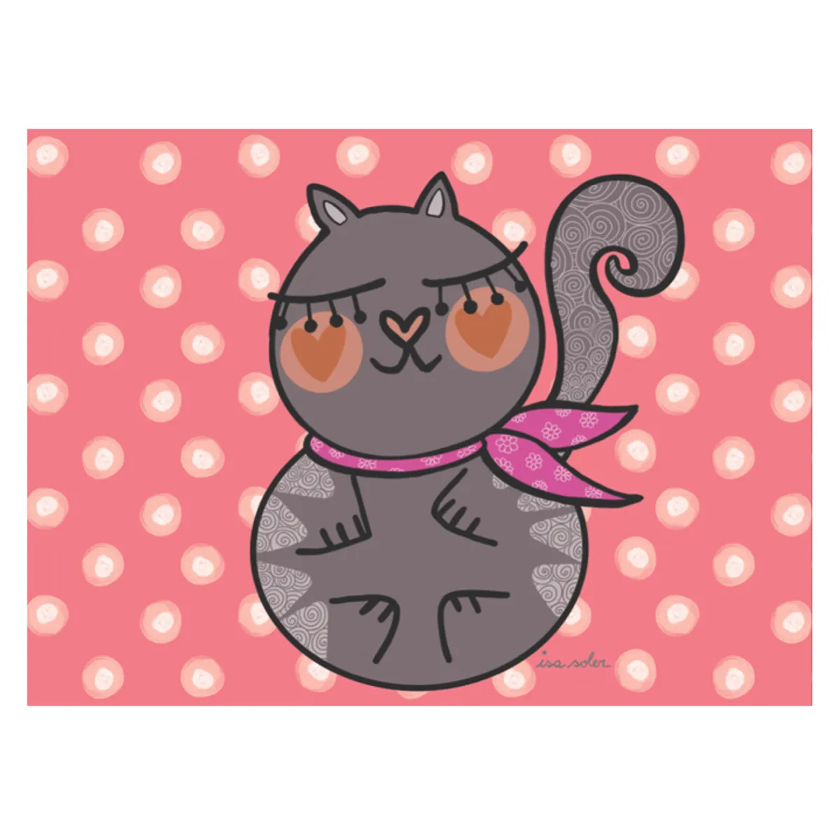 ISA SOLER - Alfombra Vinílica 50 X 70 Cat Rosa