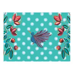 ISA SOLER - Alfombra Vinílica 50 X 70 Colibrí Turquesa