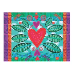 ISA SOLER - Alfombra Vinílica 50 X 70 Corazón Día