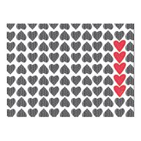 Alfombra Vinílica 50 X 70 Corazones Rojos