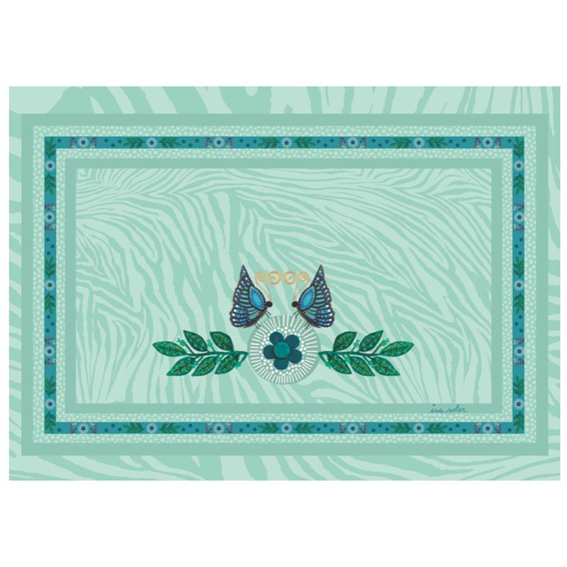 ISA SOLER - Alfombra Vinílica 50 X 70 Selva Menta