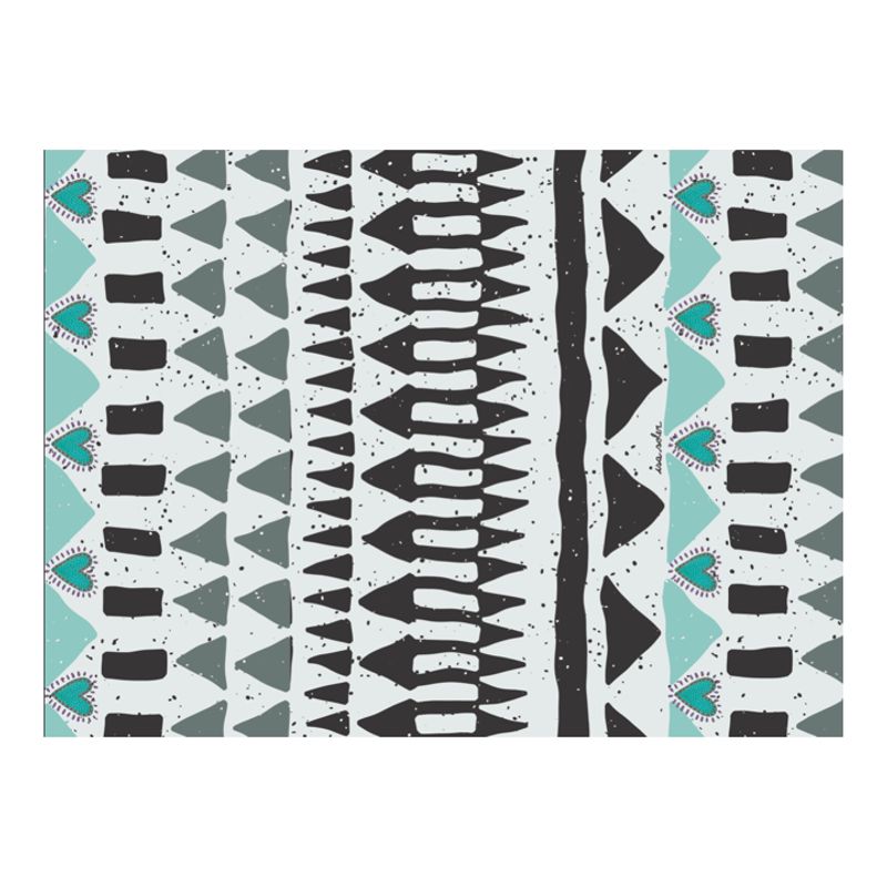 ISA SOLER - Alfombra Vinílica 50 X 70 Triángulos Menta