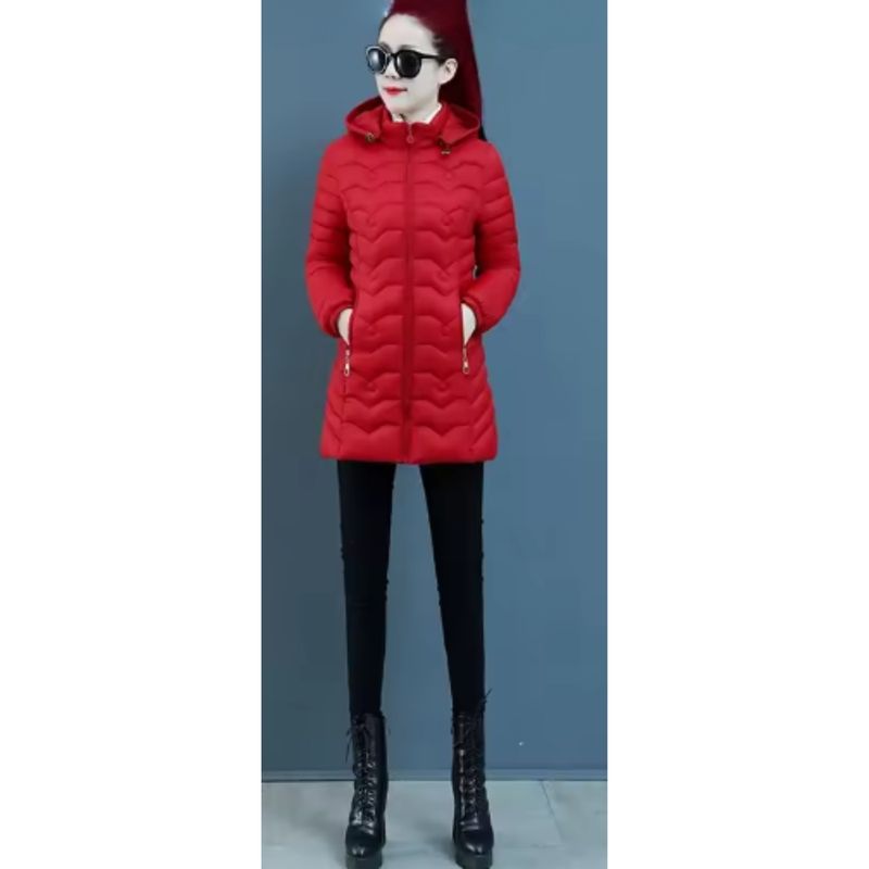 MPROPIA - Chaqueta Mujer Parka Impermeable Premium Larga Gorro 766