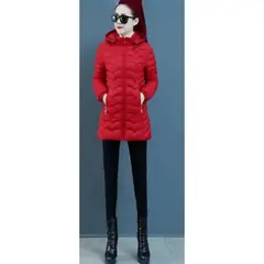 MPROPIA - Chaqueta Mujer Parka Impermeable Premium Larga Gorro 766