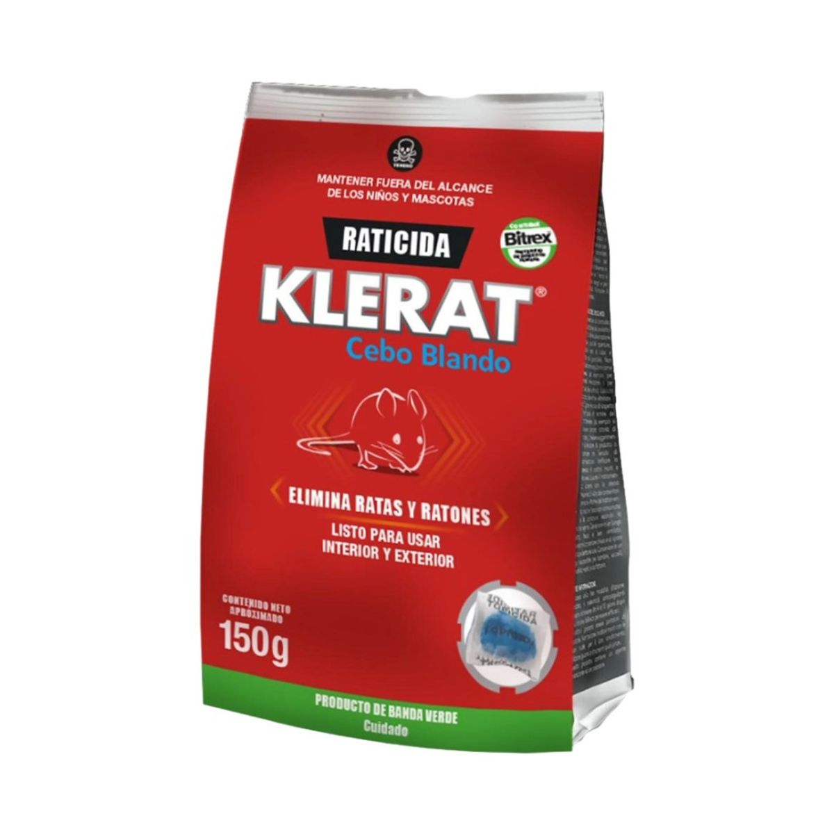 GENERICO - RATICIDA KLERAT PASTA CEBO 150 GRS 15 BOLSITAS